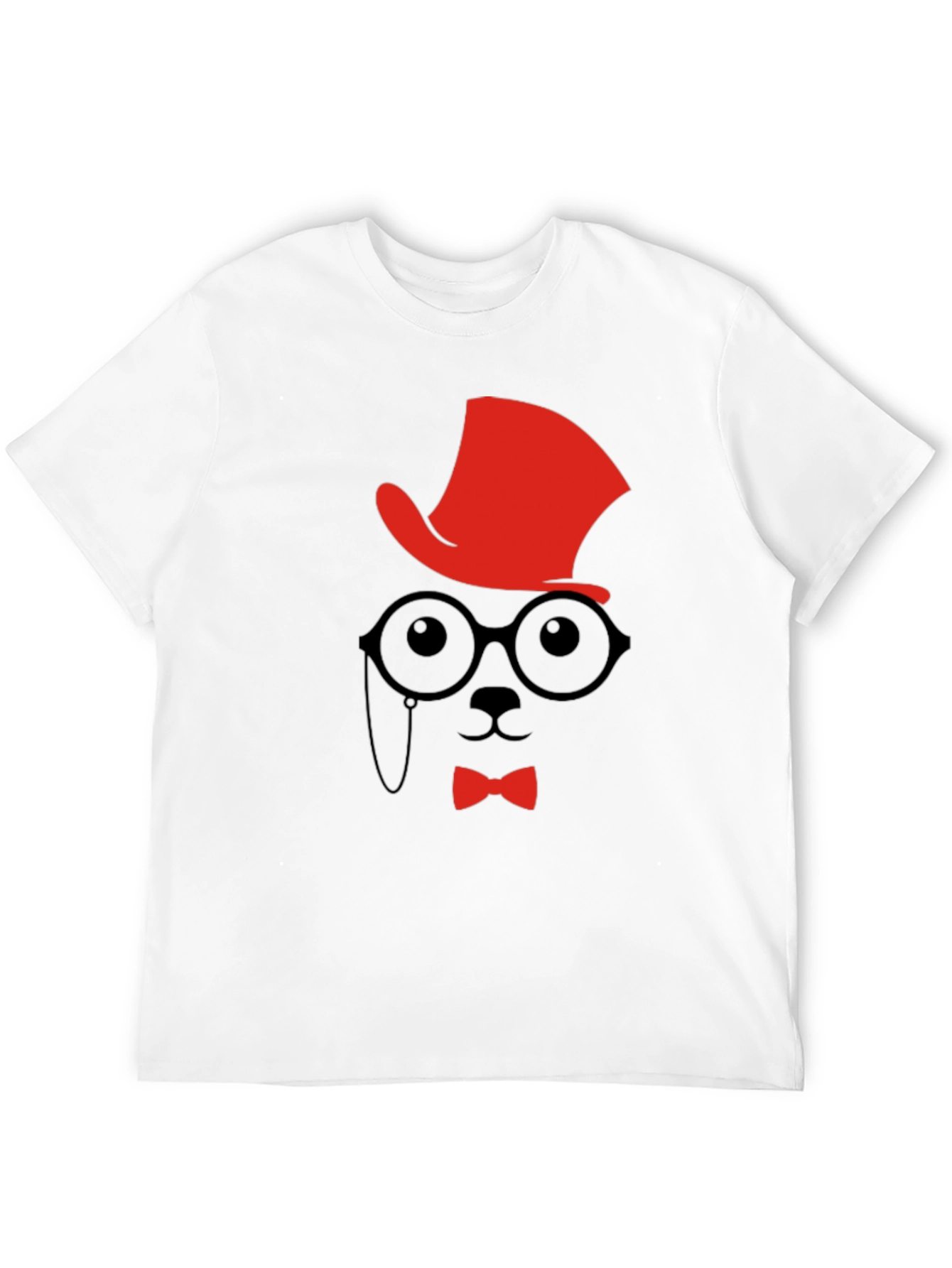 Dapper Gentleman T-Shirt - Hat Glasses and Bowtie