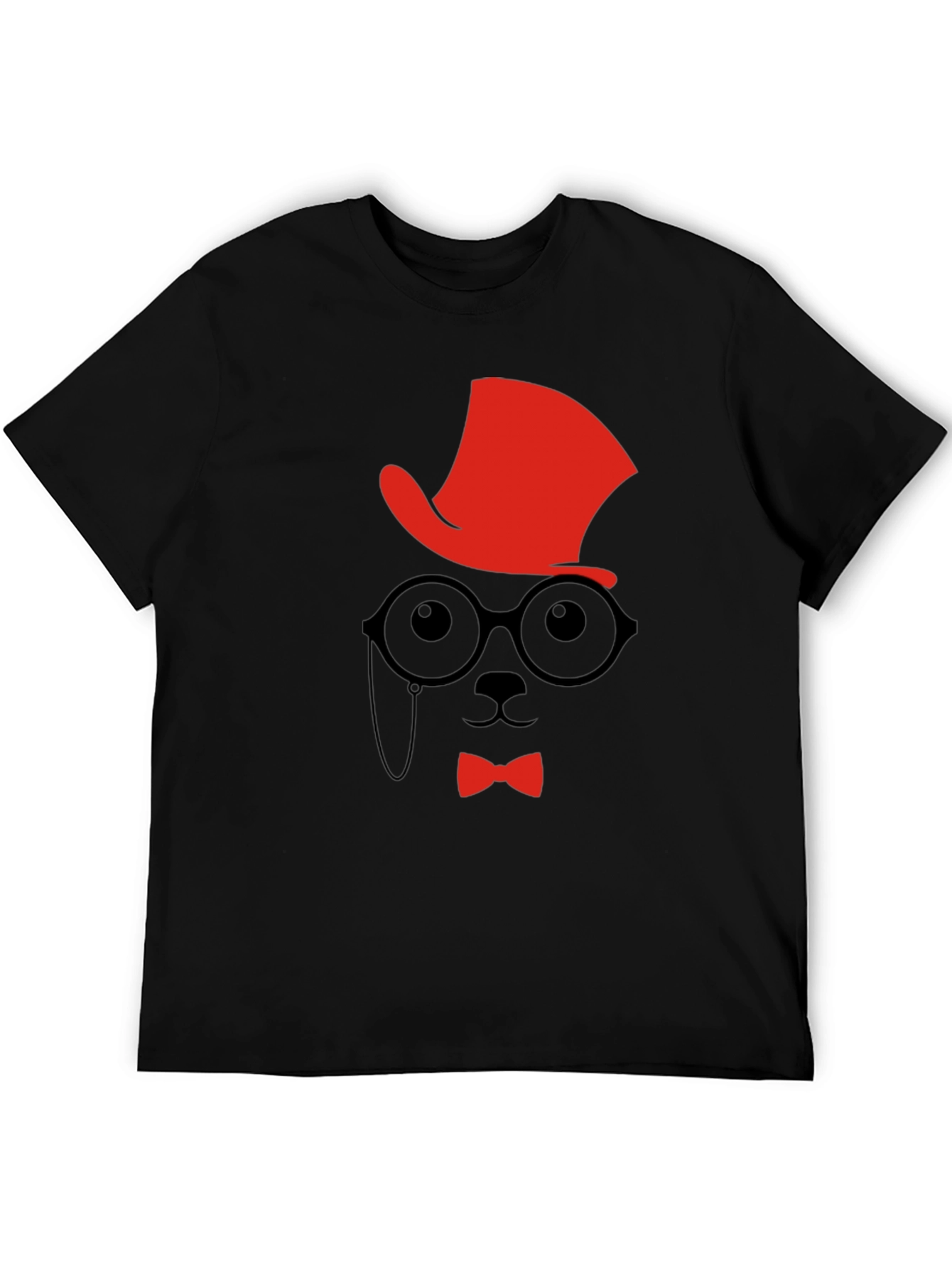 Dapper Gentleman T-Shirt - Hat Glasses and Bowtie