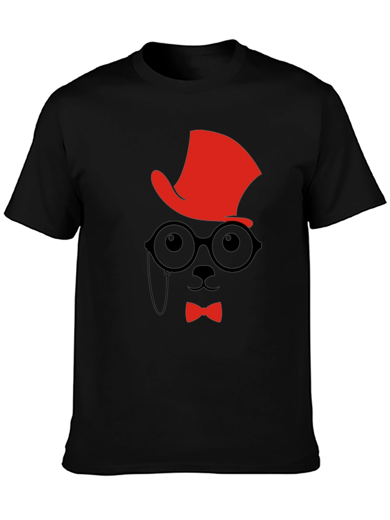 Dapper Gentleman T-Shirt - Hat Glasses and Bowtie