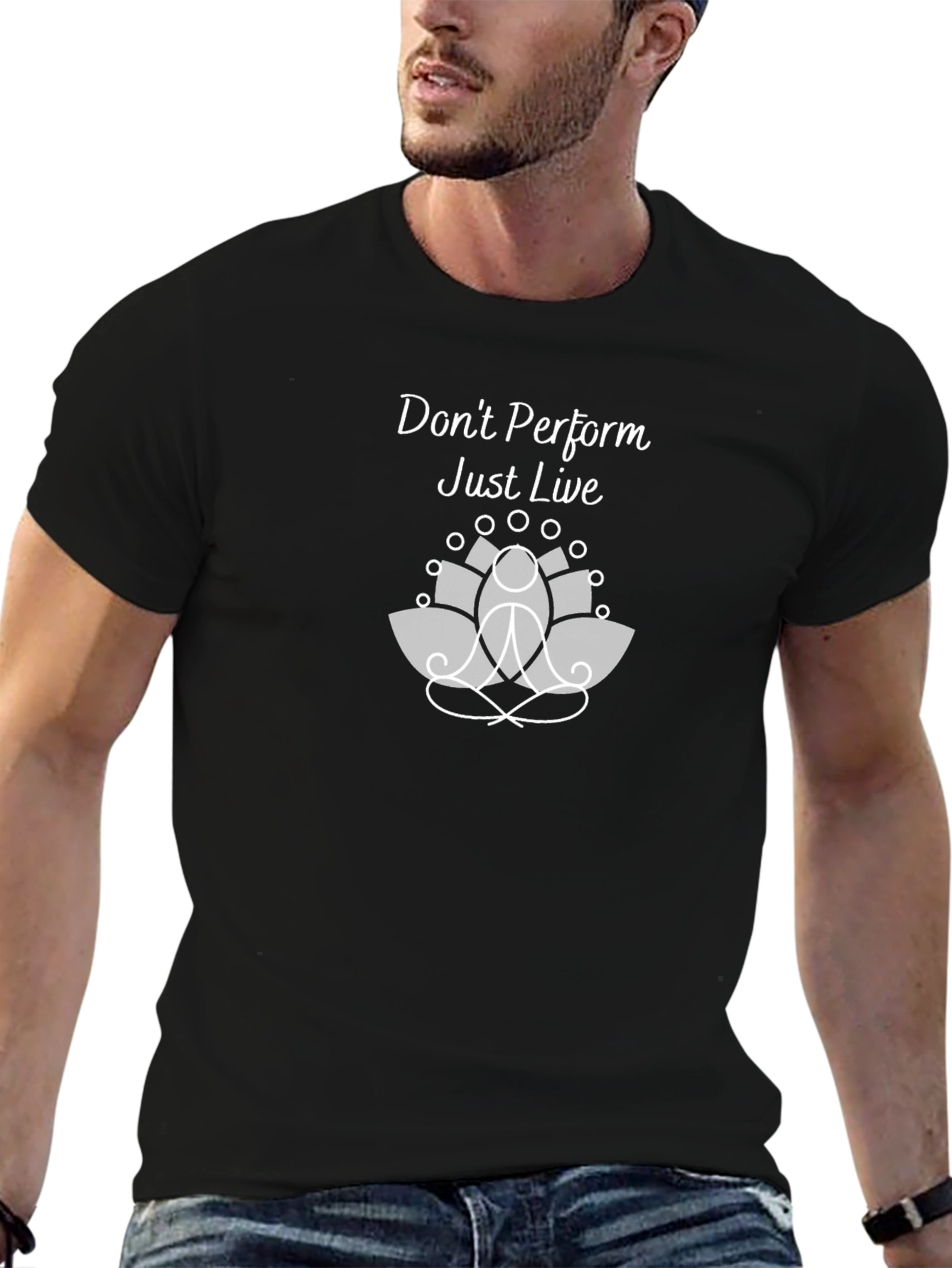 Dont Perform Just Live Graphic Tee - Relaxed Fit