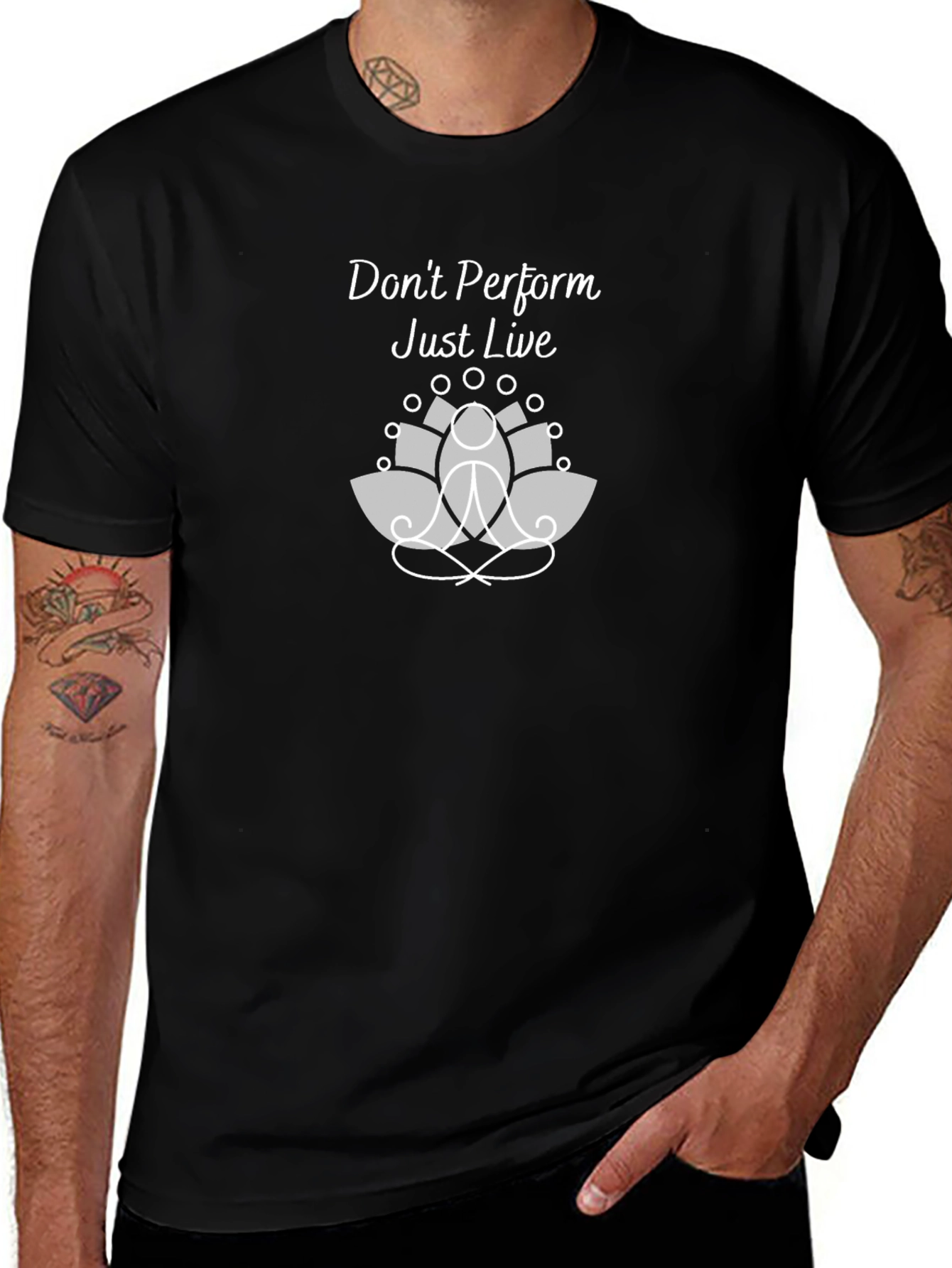 Dont Perform Just Live Graphic Tee - Relaxed Fit