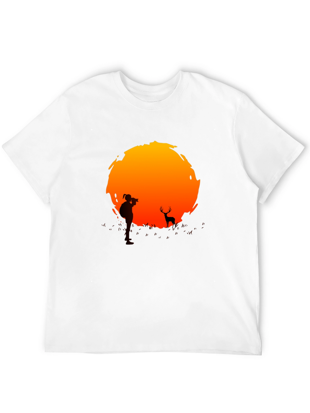Sunset Photographer Graphic Tee - Black Cotton T-Shirt