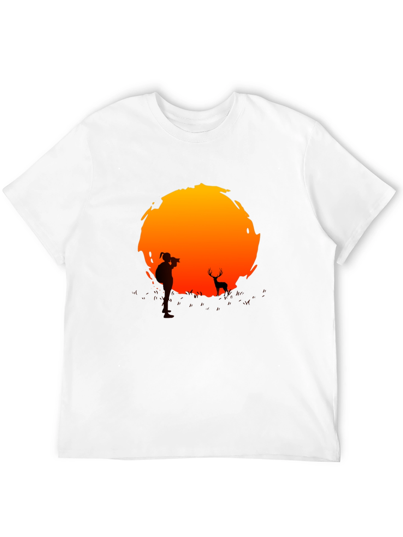 Sunset Photographer Graphic Tee - Black Cotton T-Shirt