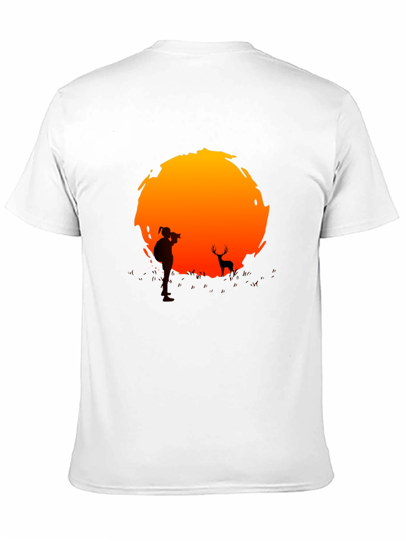 Sunset Photographer Graphic Tee - Black Cotton T-Shirt