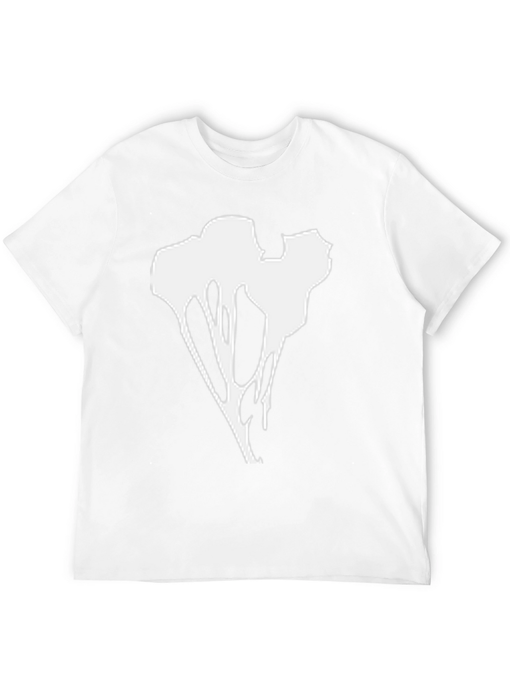Abstract Graphic Tee - Black Cotton Blend Casual Wear