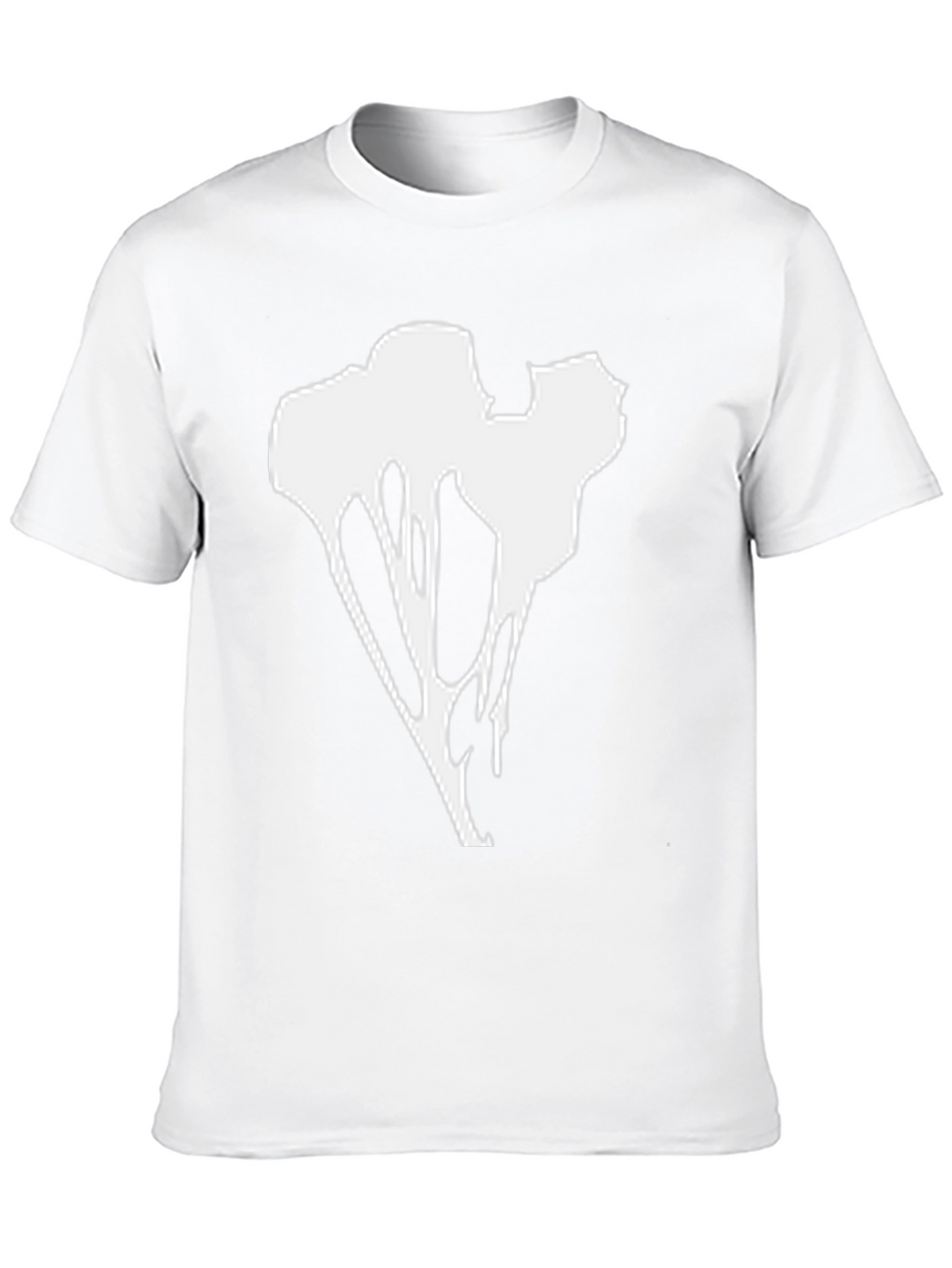 Abstract Graphic Tee - Black Cotton Blend Casual Wear
