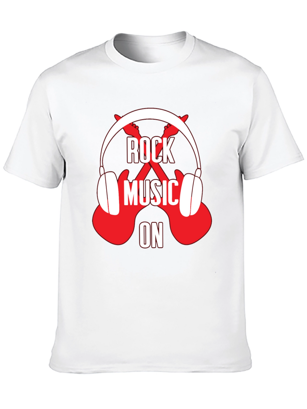 Rock Music On Graphic Tee - Black T-Shirt