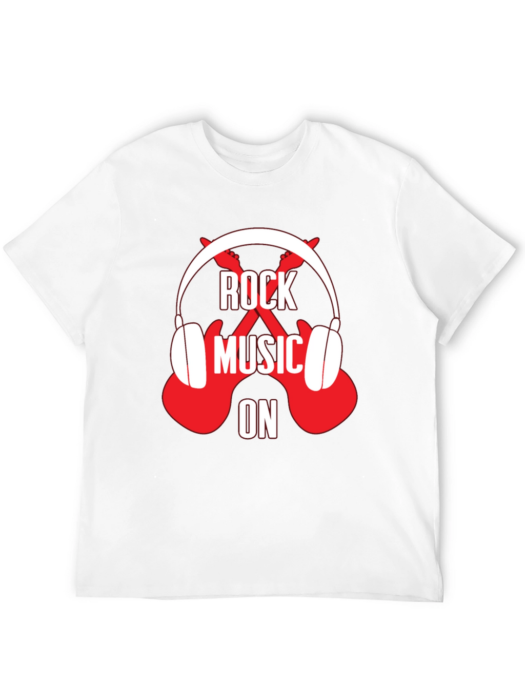 Rock Music On Graphic Tee - Black T-Shirt