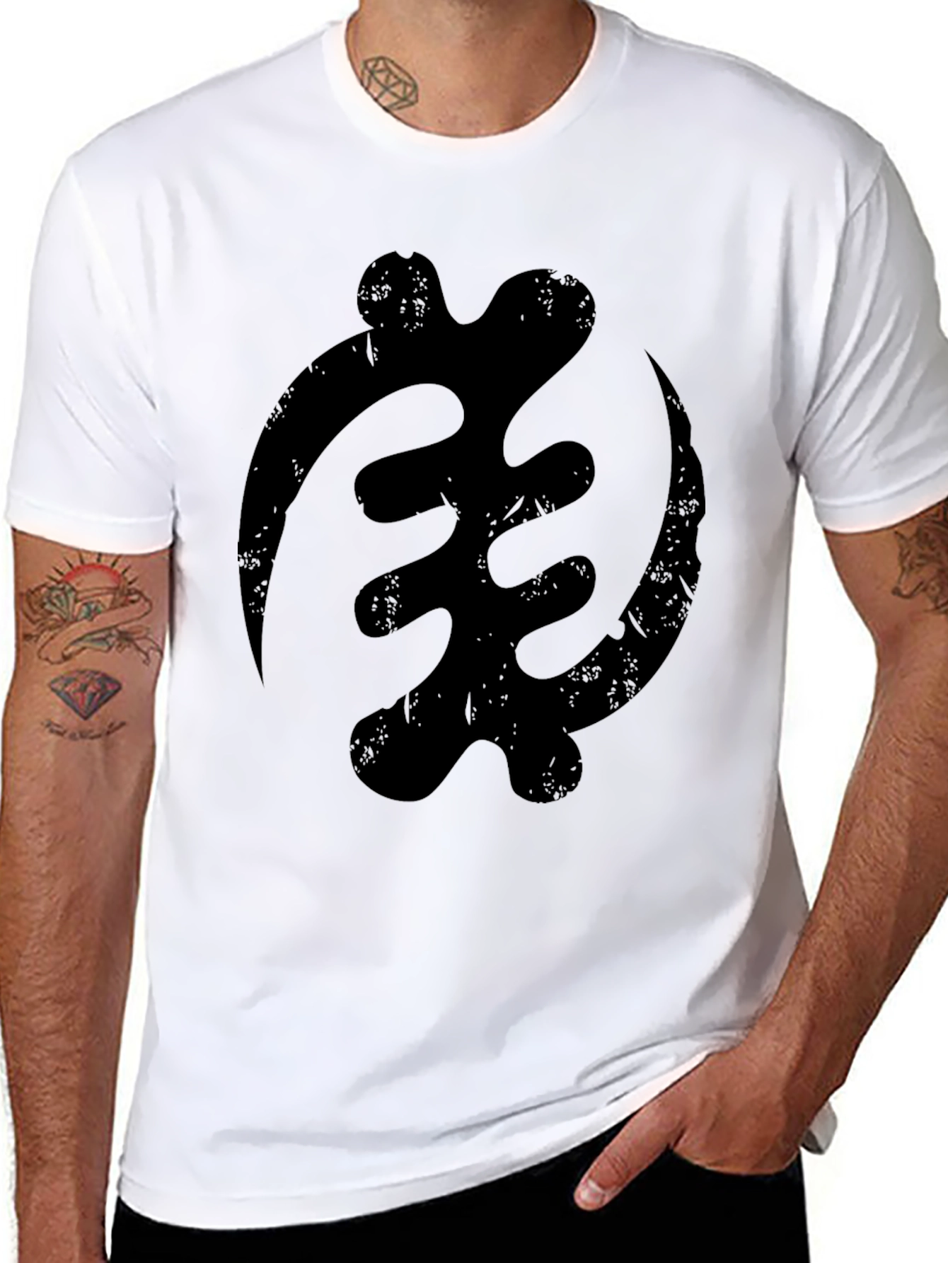 Black Adinkra Symbol Graphic T-Shirt
