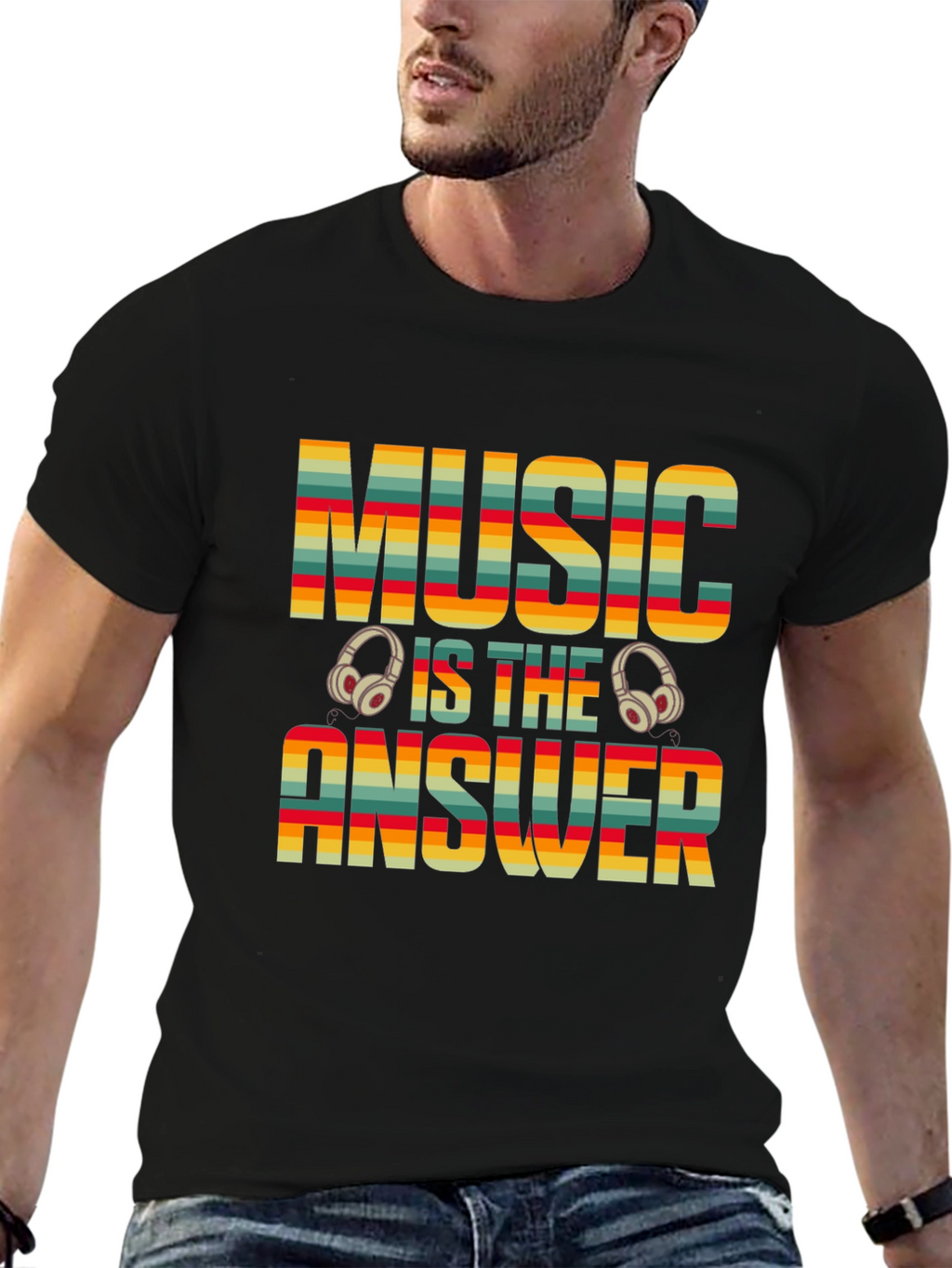 Music is the Answer T-Shirt - Retro Design