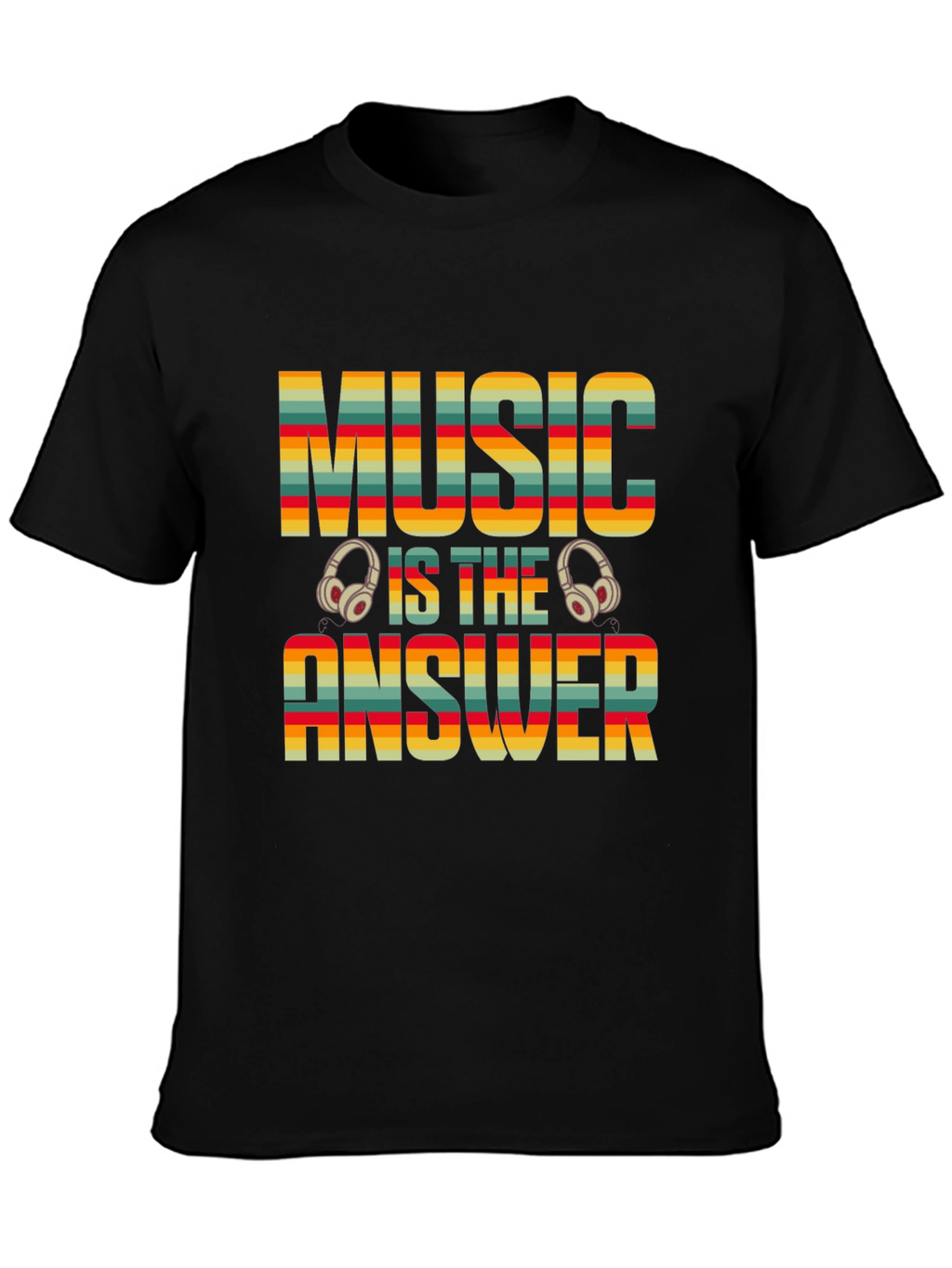 Music is the Answer T-Shirt - Retro Design