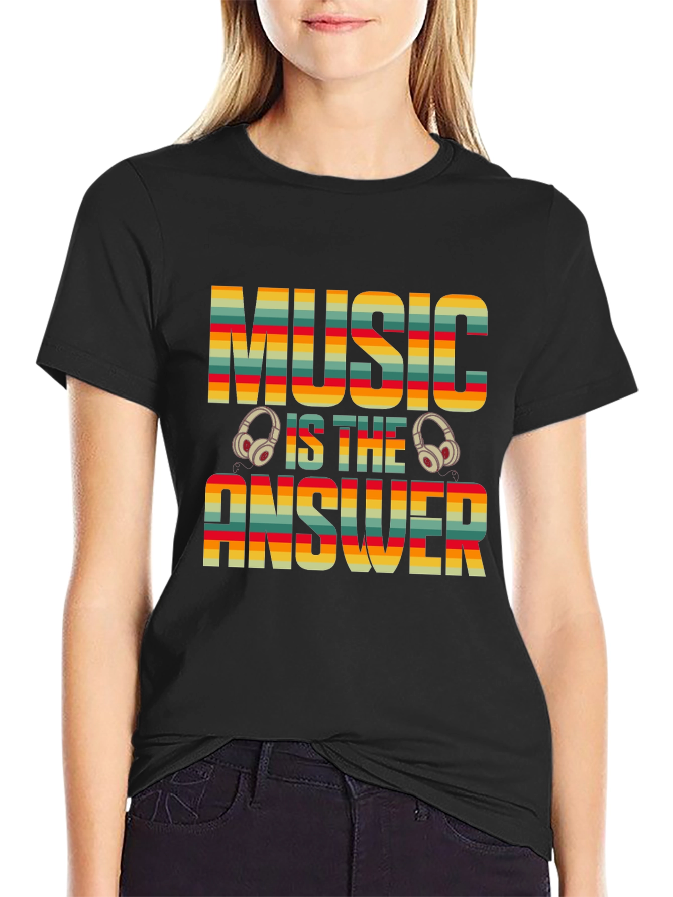 Music is the Answer T-Shirt - Retro Design
