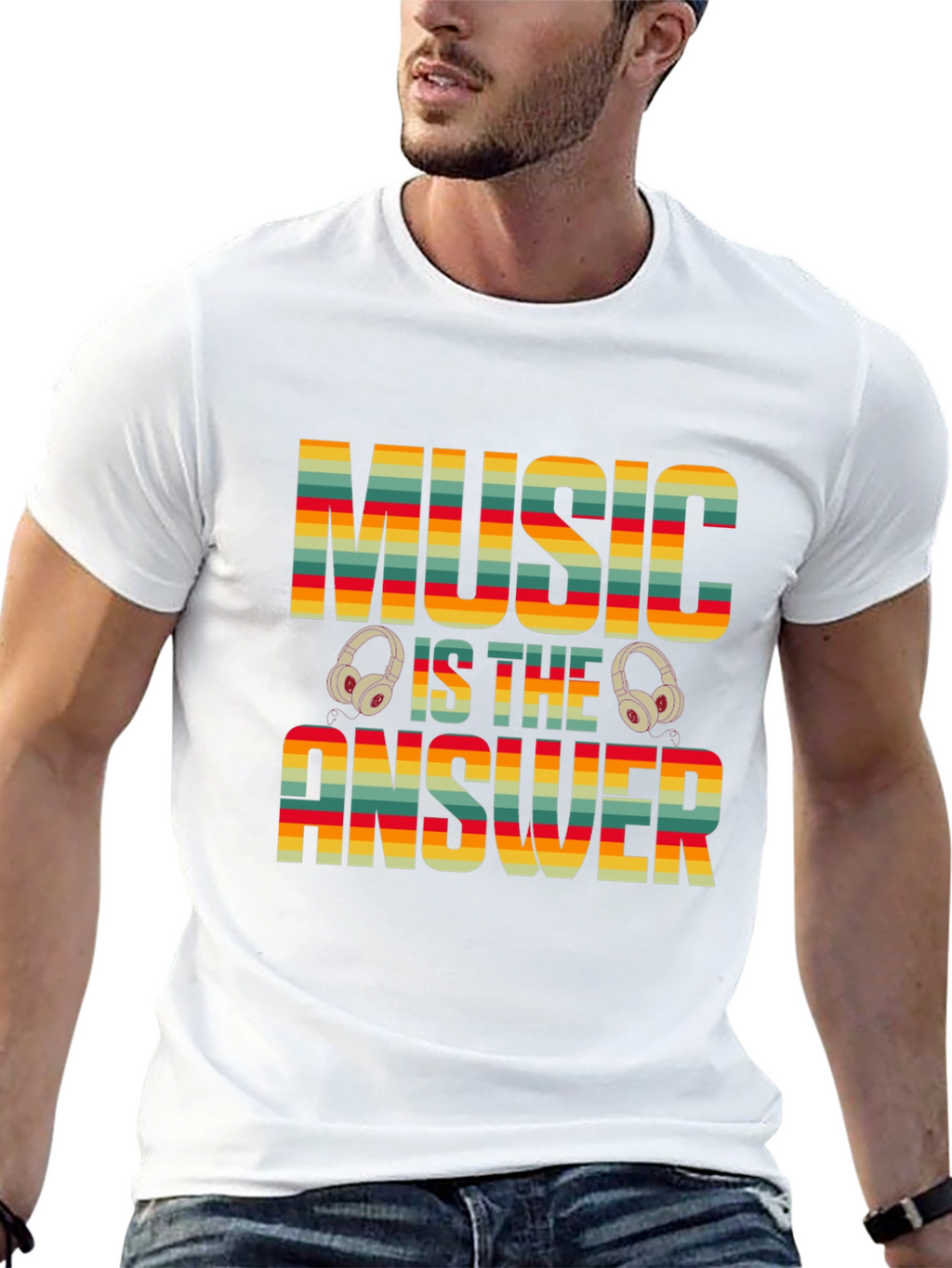Music is the Answer T-Shirt - Retro Design