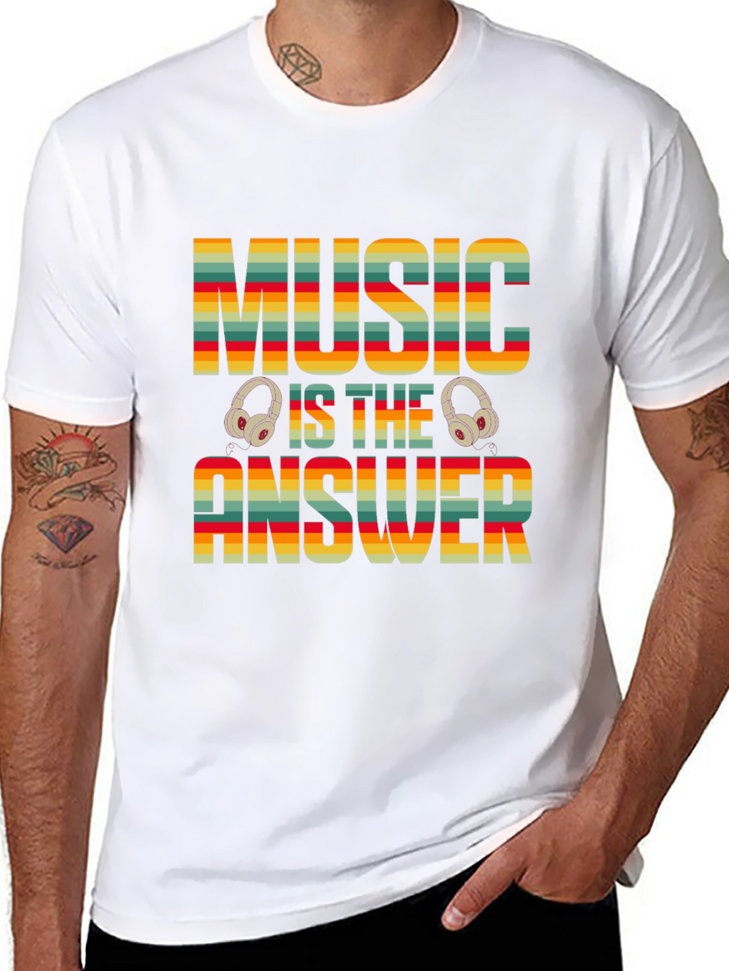 Music is the Answer T-Shirt - Retro Design