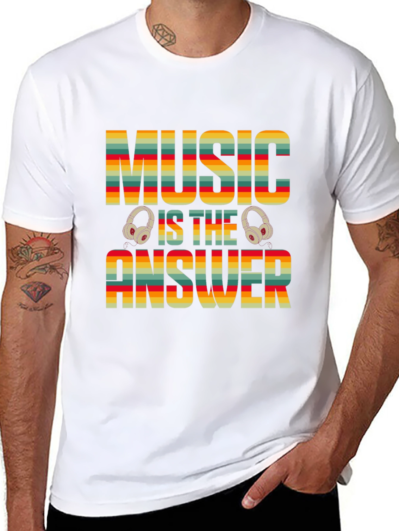 Music is the Answer T-Shirt - Retro Design