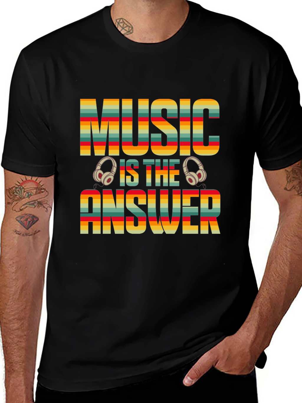 Music is the Answer T-Shirt - Retro Design