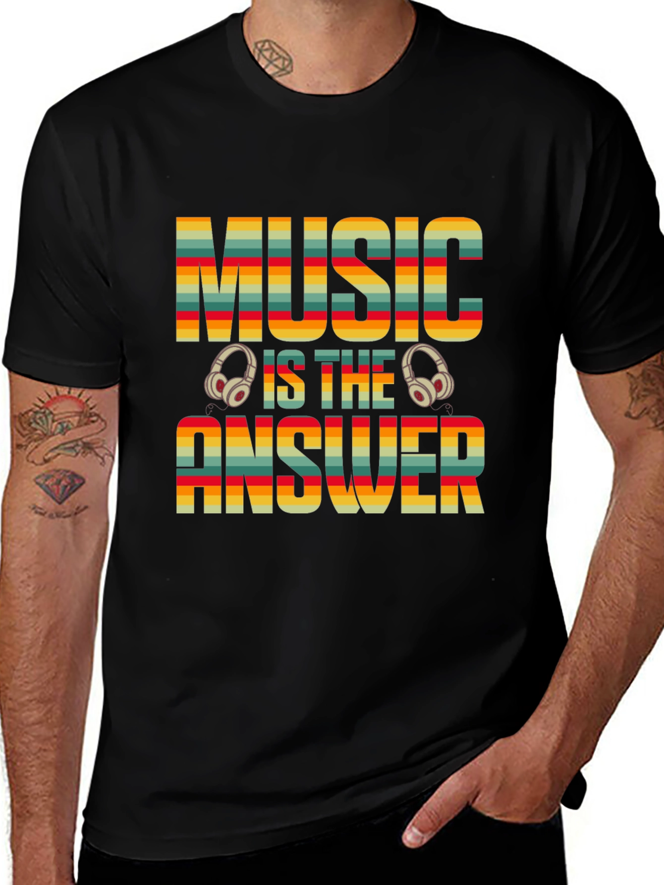 Music is the Answer T-Shirt - Retro Design