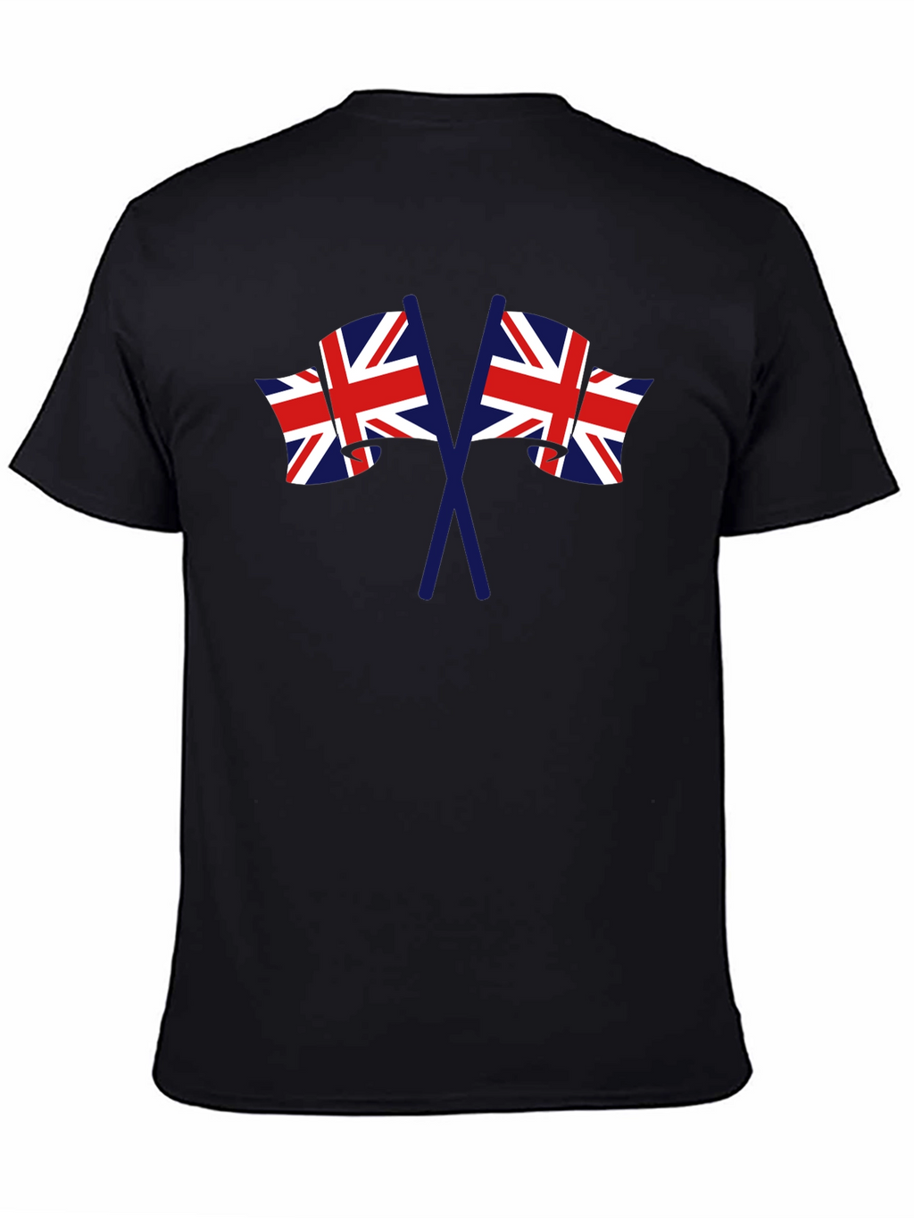 British Flag Graphic Tee - Black Crew Neck