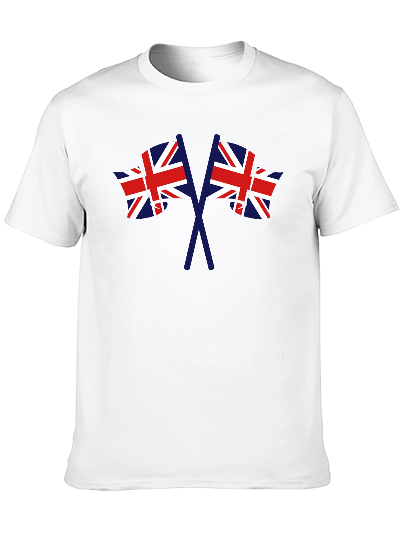 British Flag Graphic Tee - Black Crew Neck