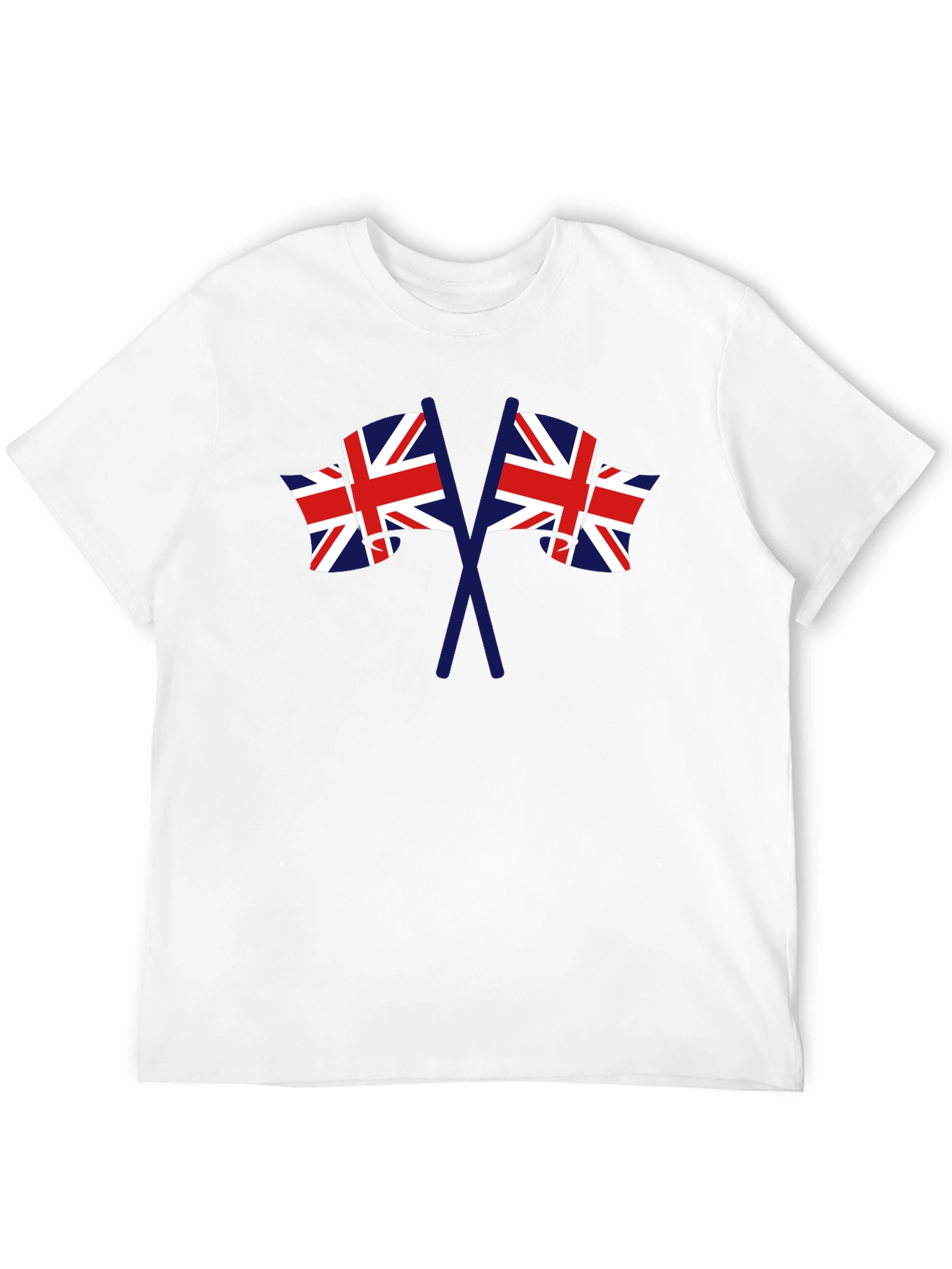 British Flag Graphic Tee - Black Crew Neck