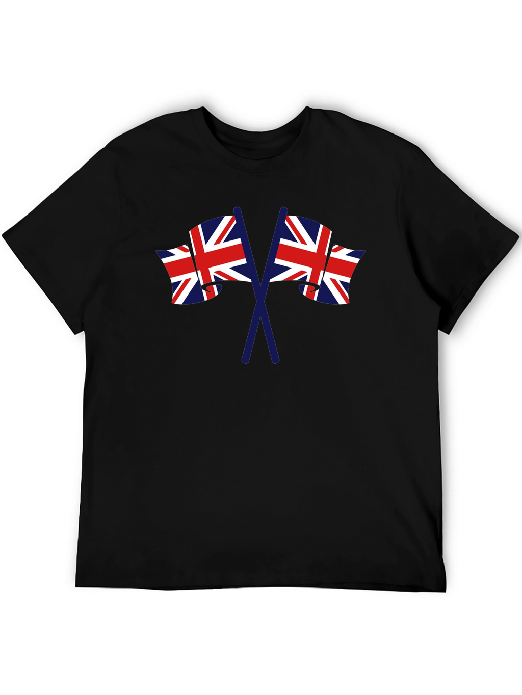 British Flag Graphic Tee - Black Crew Neck