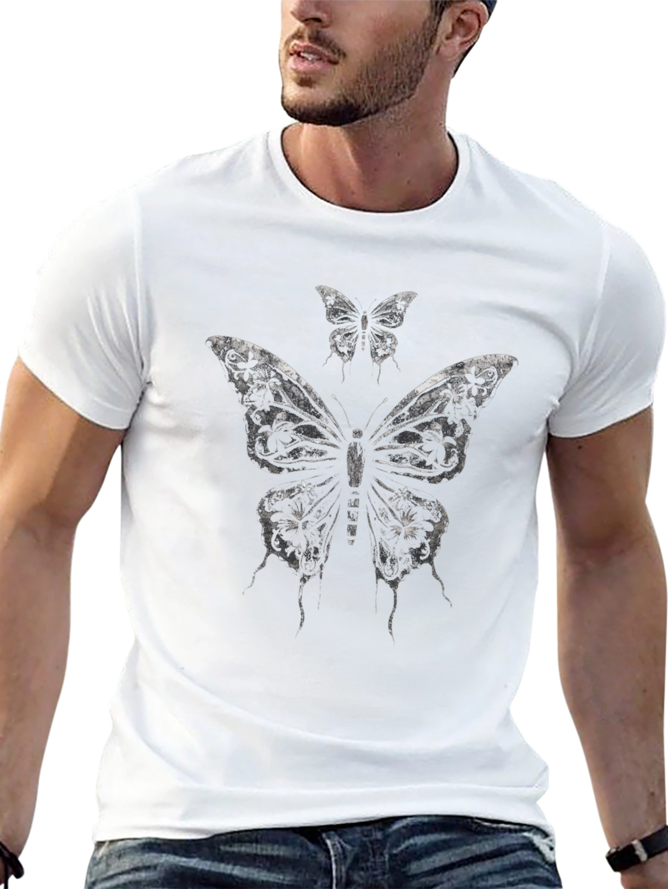 Butterfly Graphic Tee - Black
