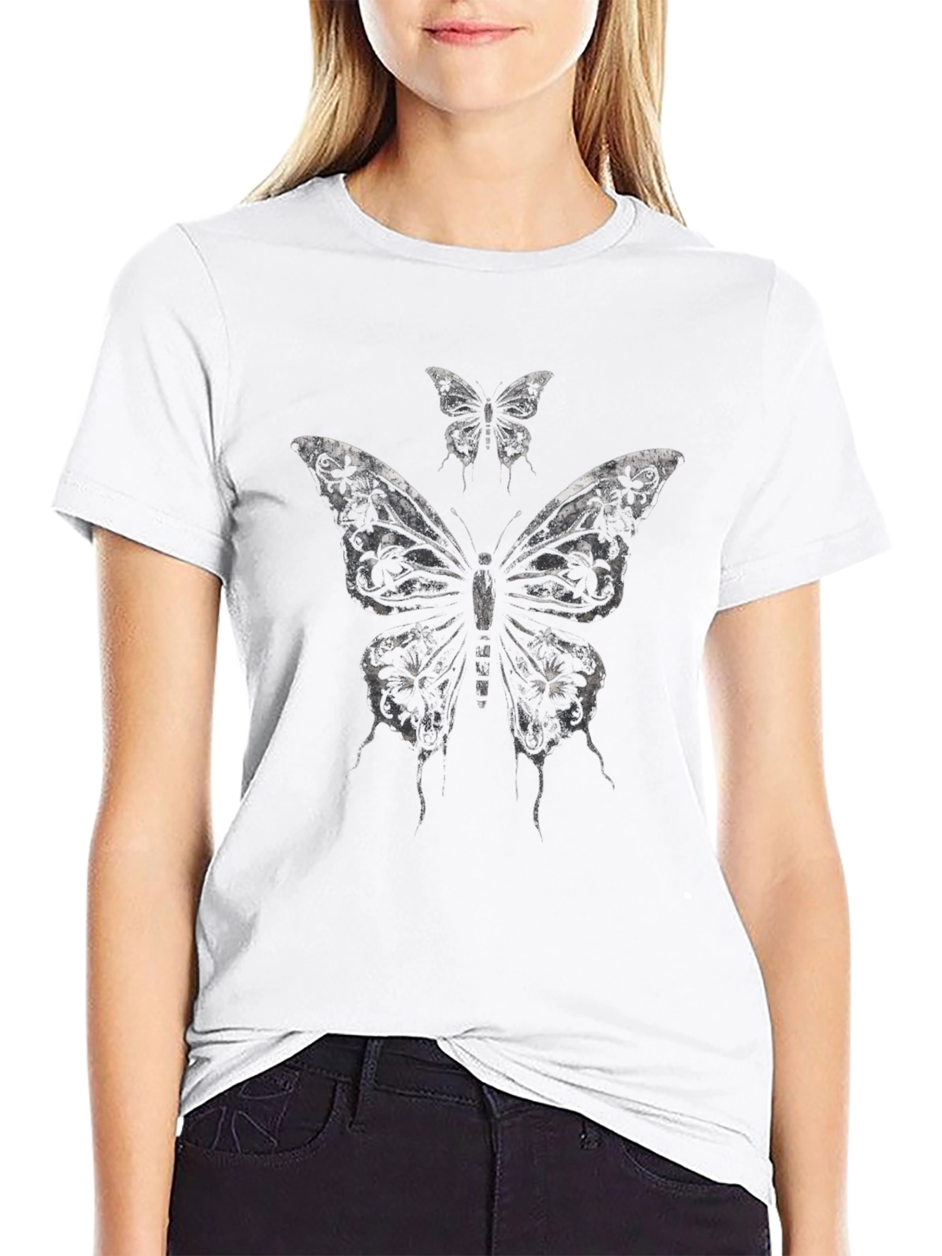 Butterfly Graphic Tee - Black