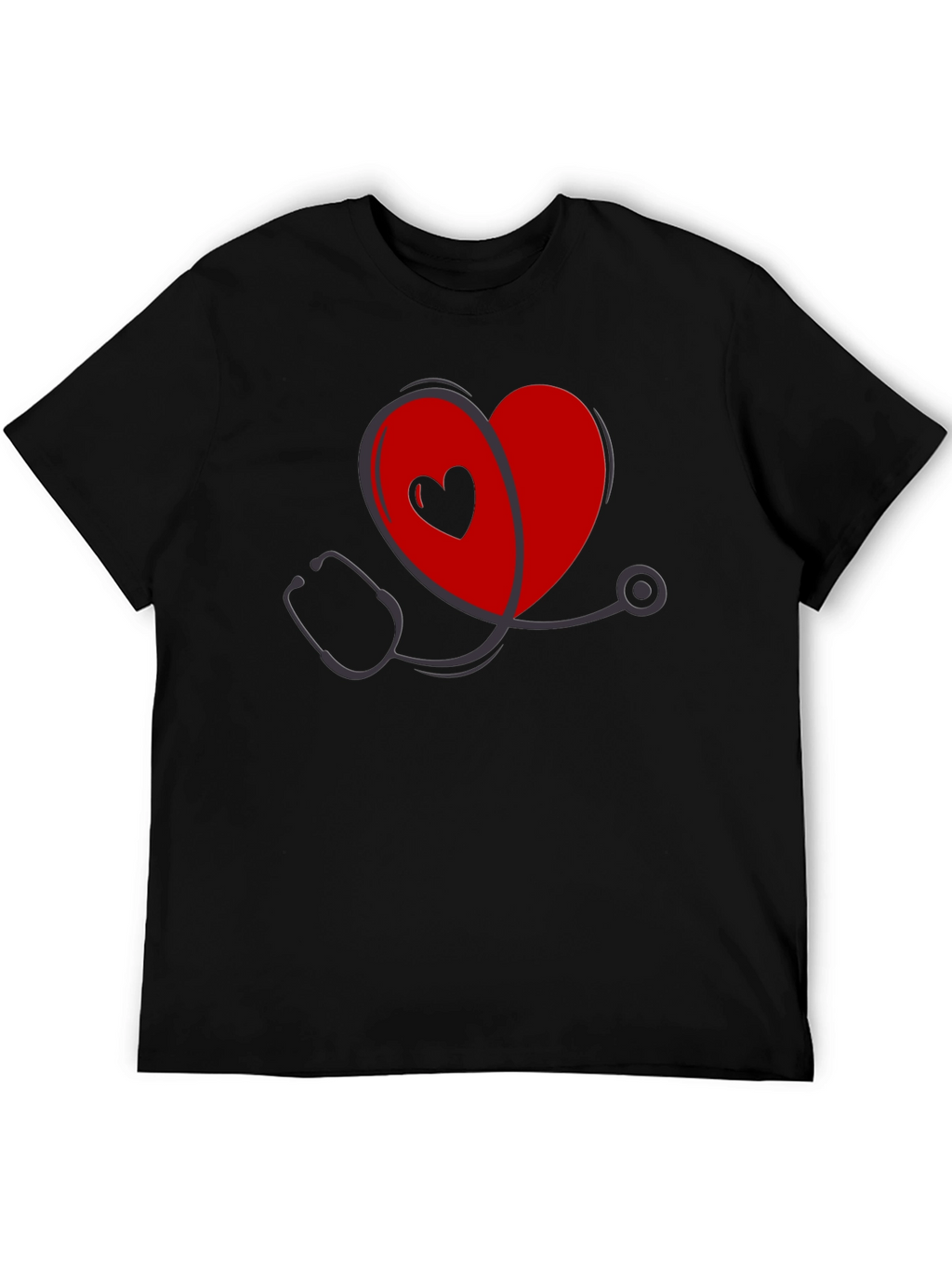 Heart Stethoscope Graphic Tee - Medical Love Shirt
