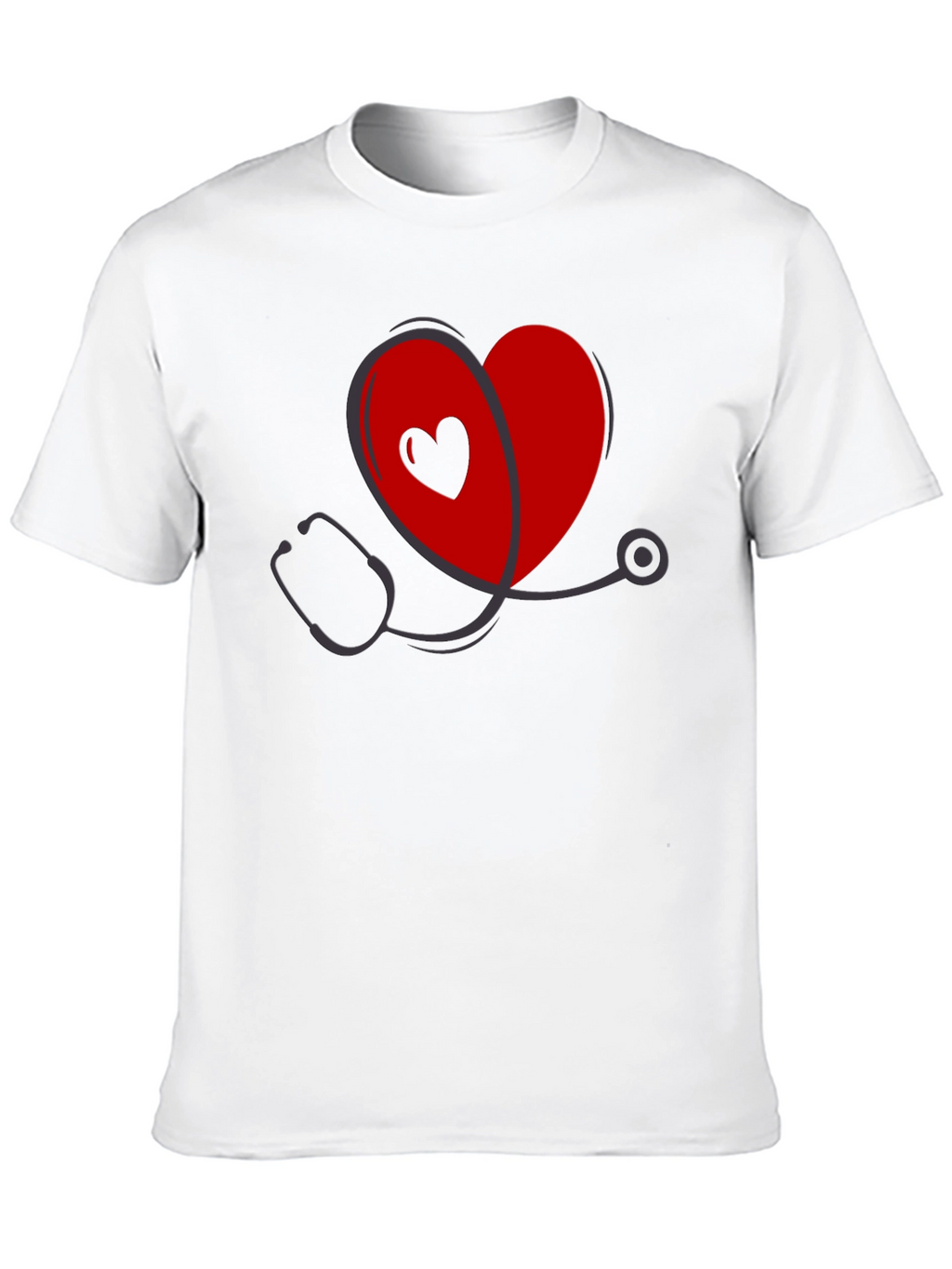 Heart Stethoscope Graphic Tee - Medical Love Shirt