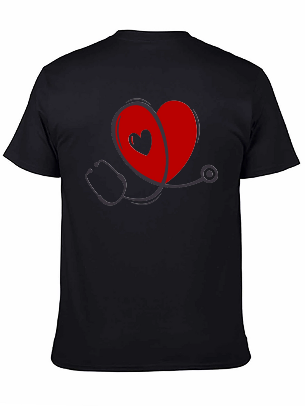 Heart Stethoscope Graphic Tee - Medical Love Shirt
