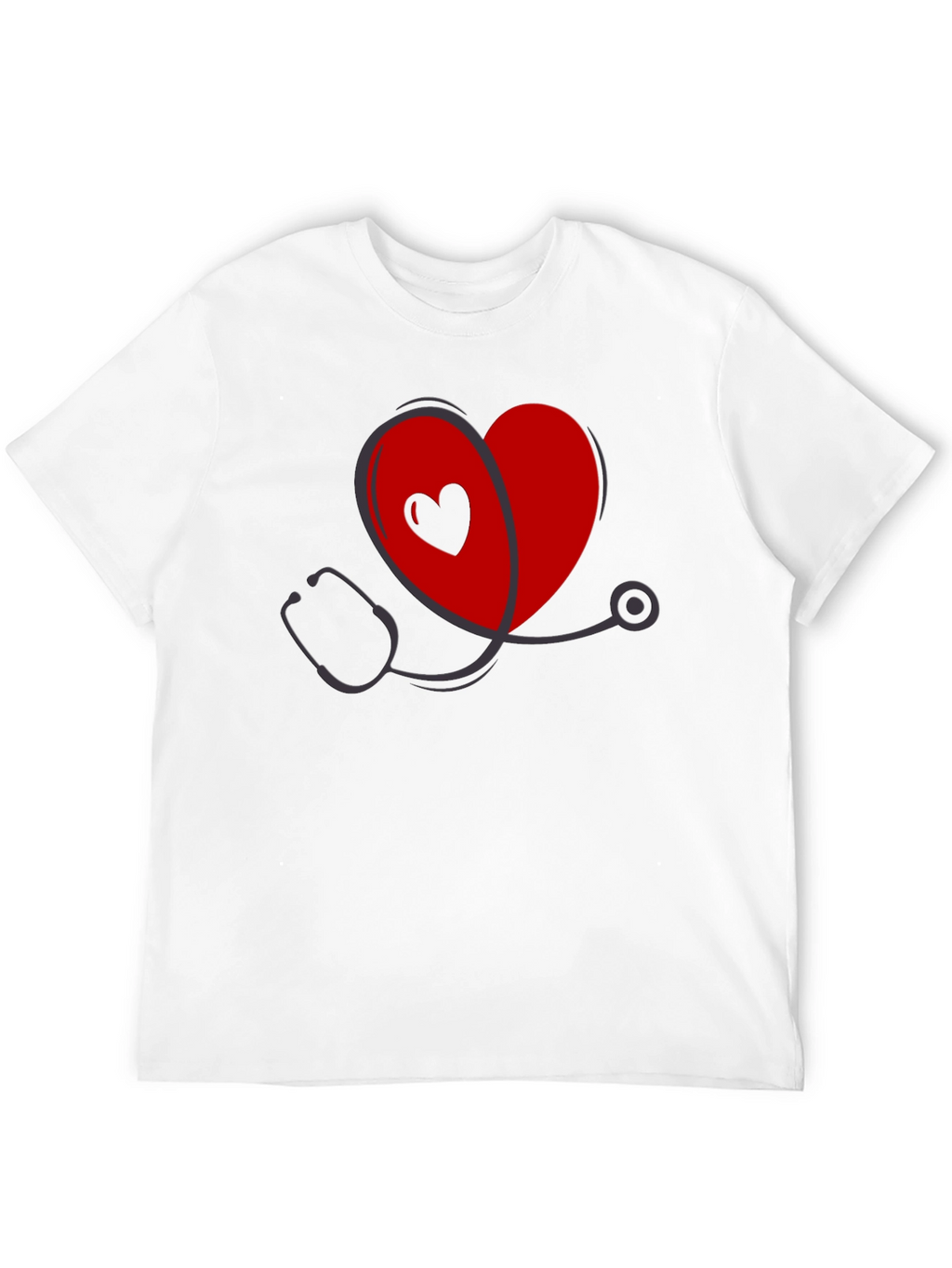 Heart Stethoscope Graphic Tee - Medical Love Shirt
