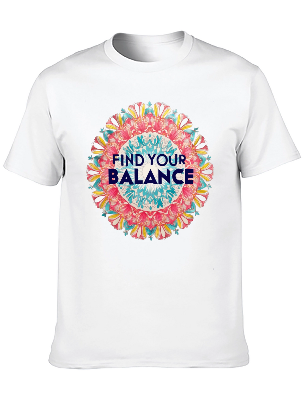 Find Your Balance Graphic Tee - Mandala Design