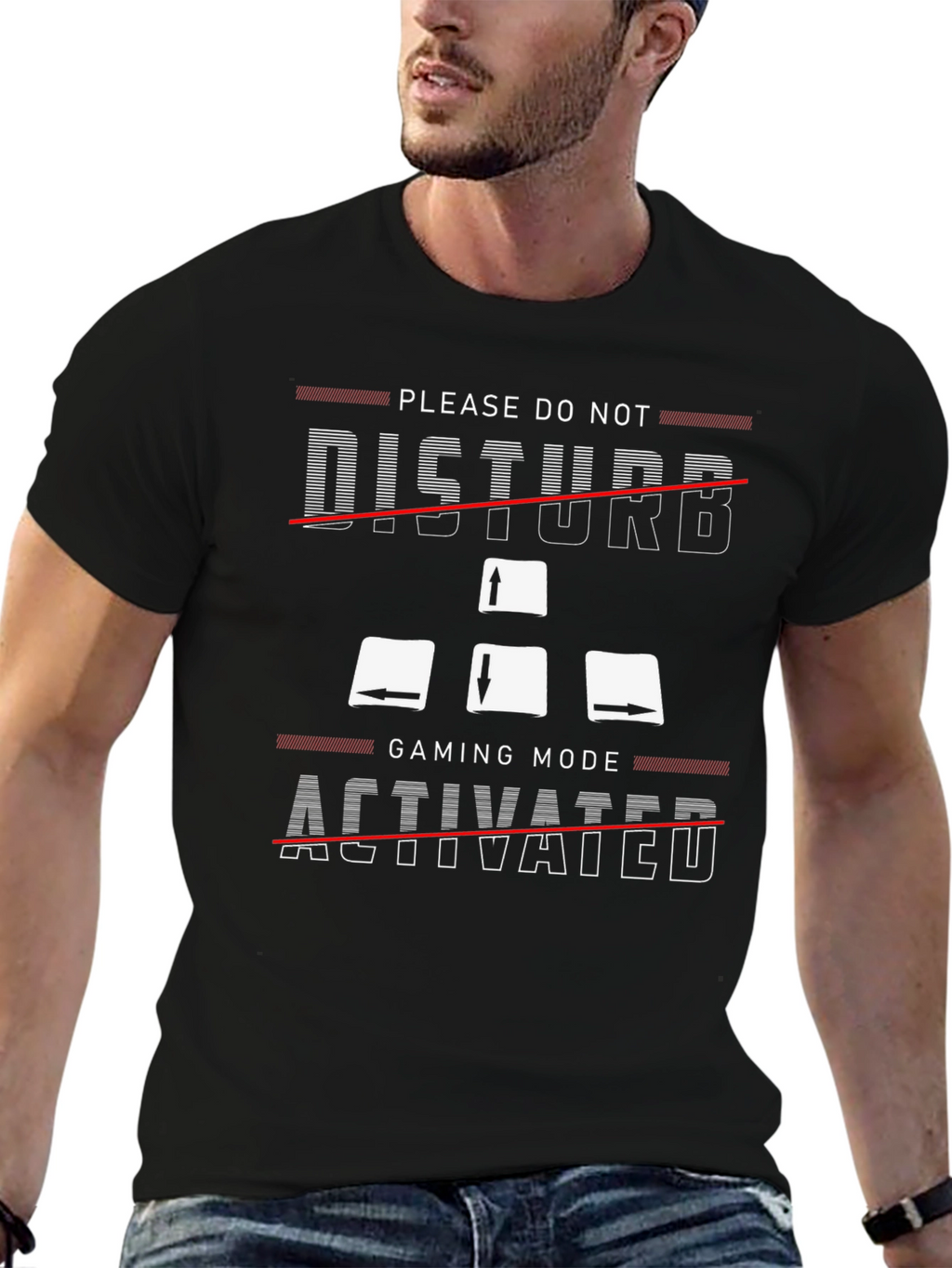 Gaming Mode Activated Black T-Shirt