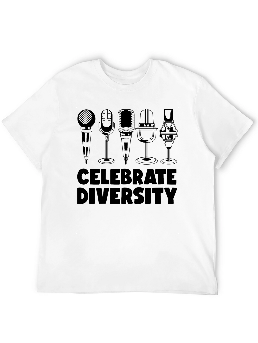 Celebrate Diversity Microphone Graphic Tee