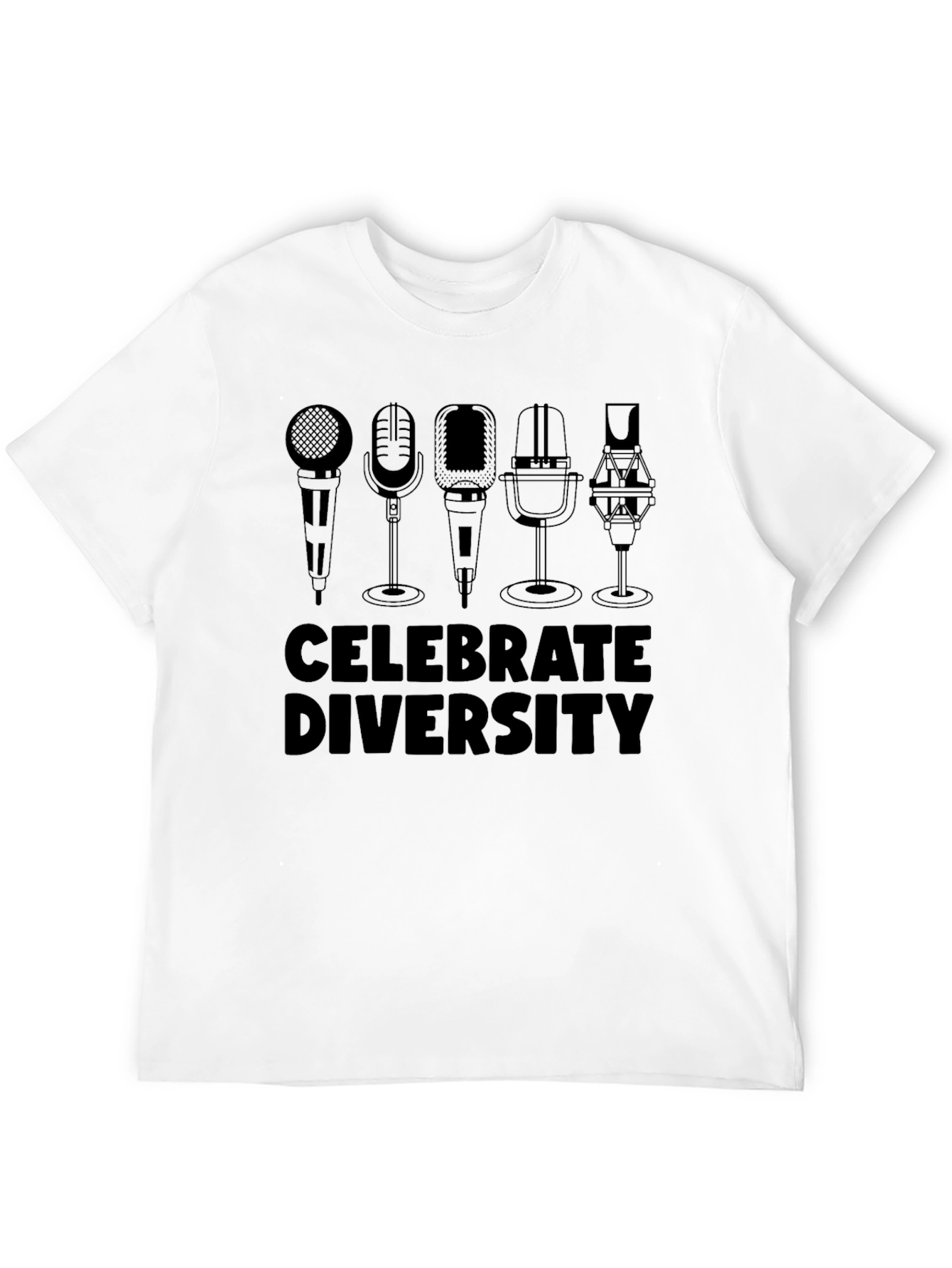 Celebrate Diversity Microphone Graphic Tee