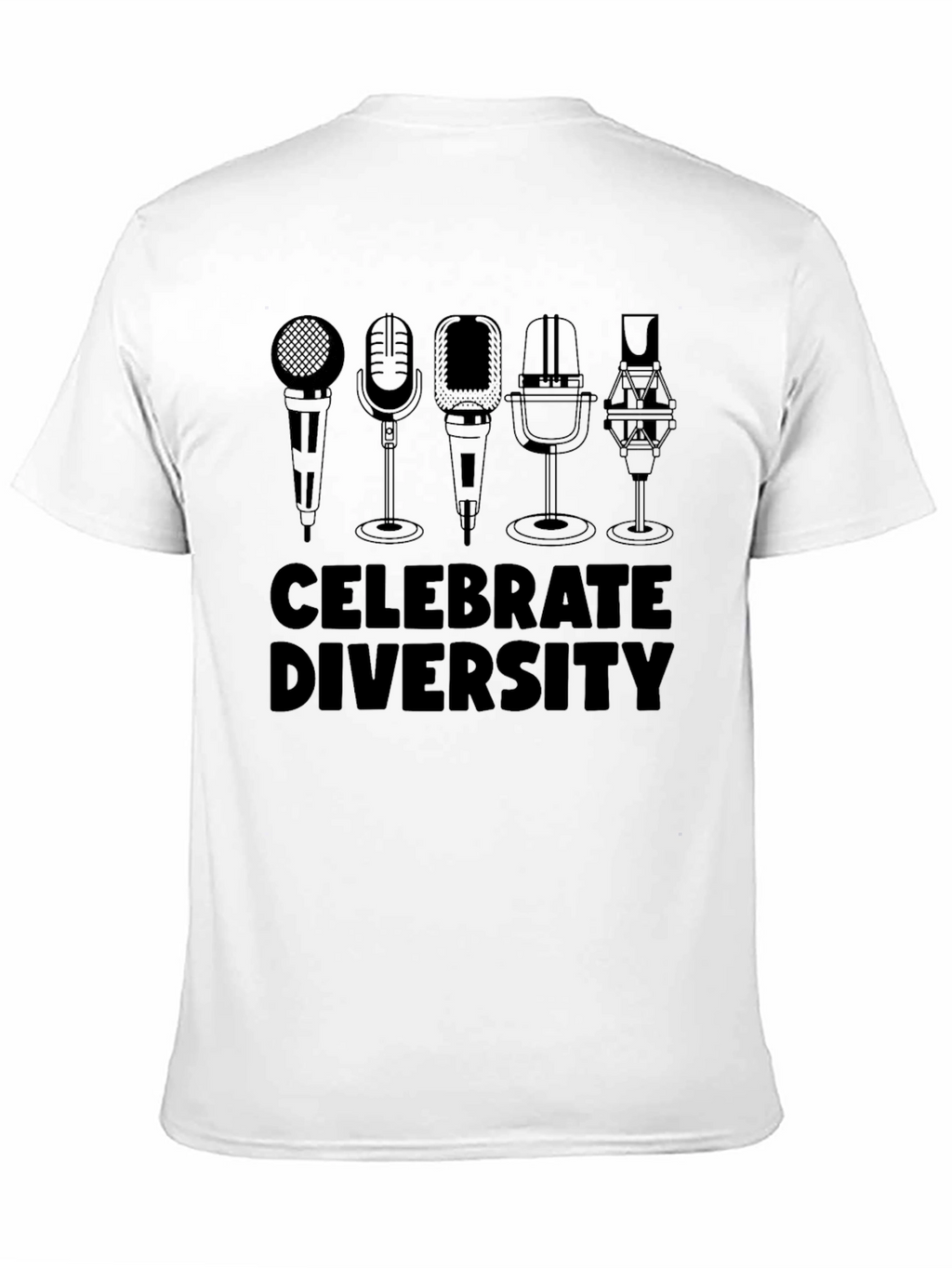 Celebrate Diversity Microphone Graphic Tee