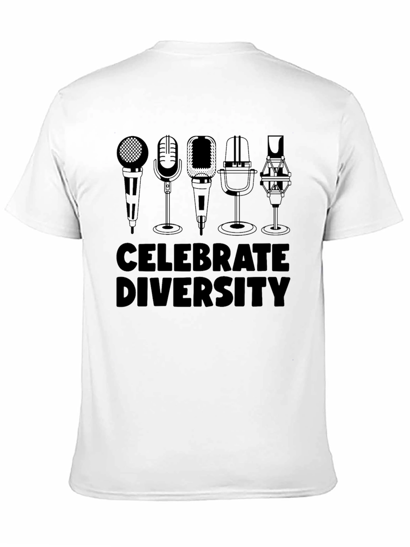 Celebrate Diversity Microphone Graphic Tee