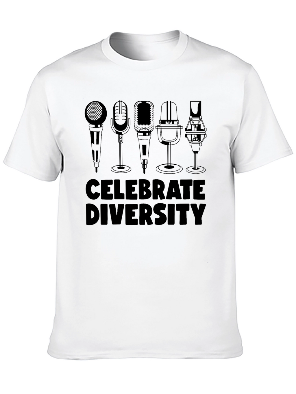 Celebrate Diversity Microphone Graphic Tee
