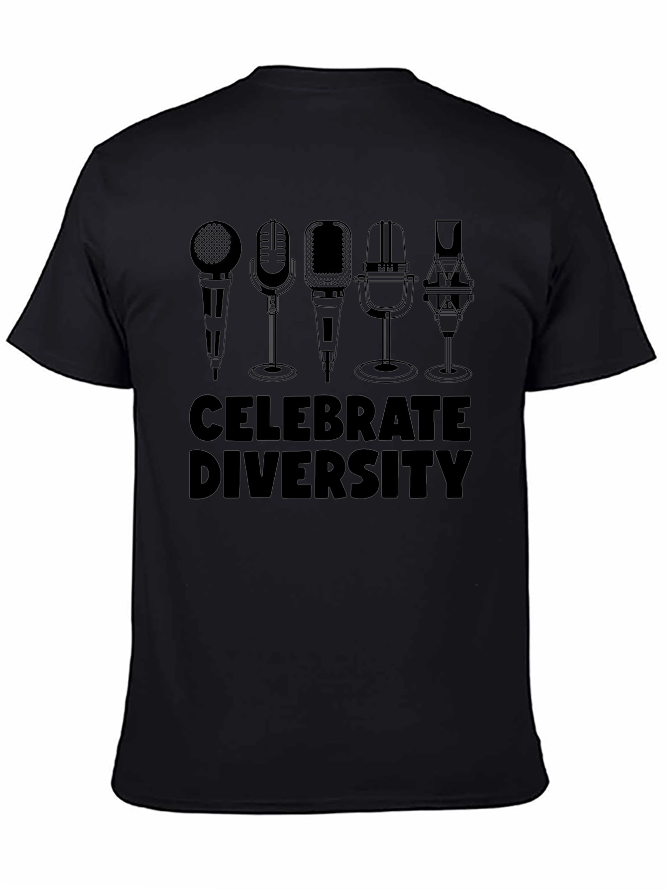 Celebrate Diversity Microphone Graphic Tee