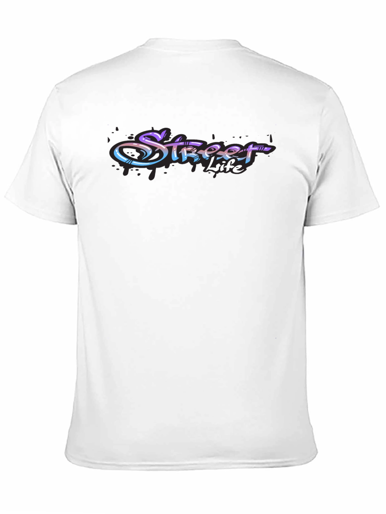 Street Life Graphic Print Black T-Shirt