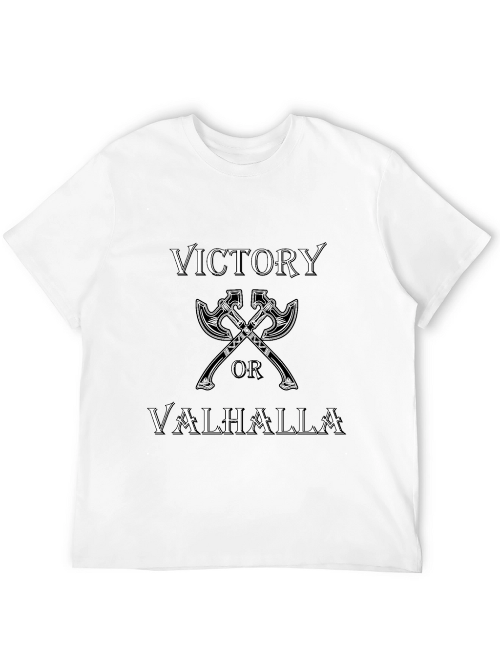Victory or Valhalla Viking T-Shirt - Black