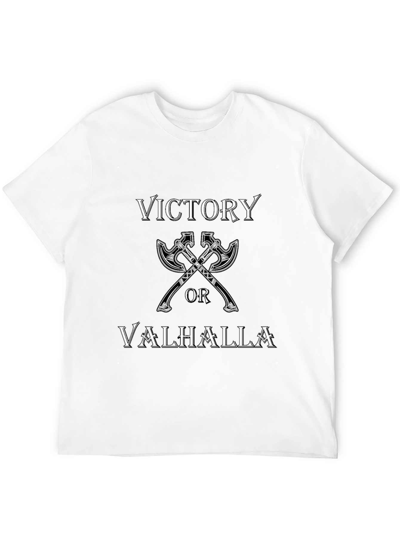 Victory or Valhalla Viking T-Shirt - Black