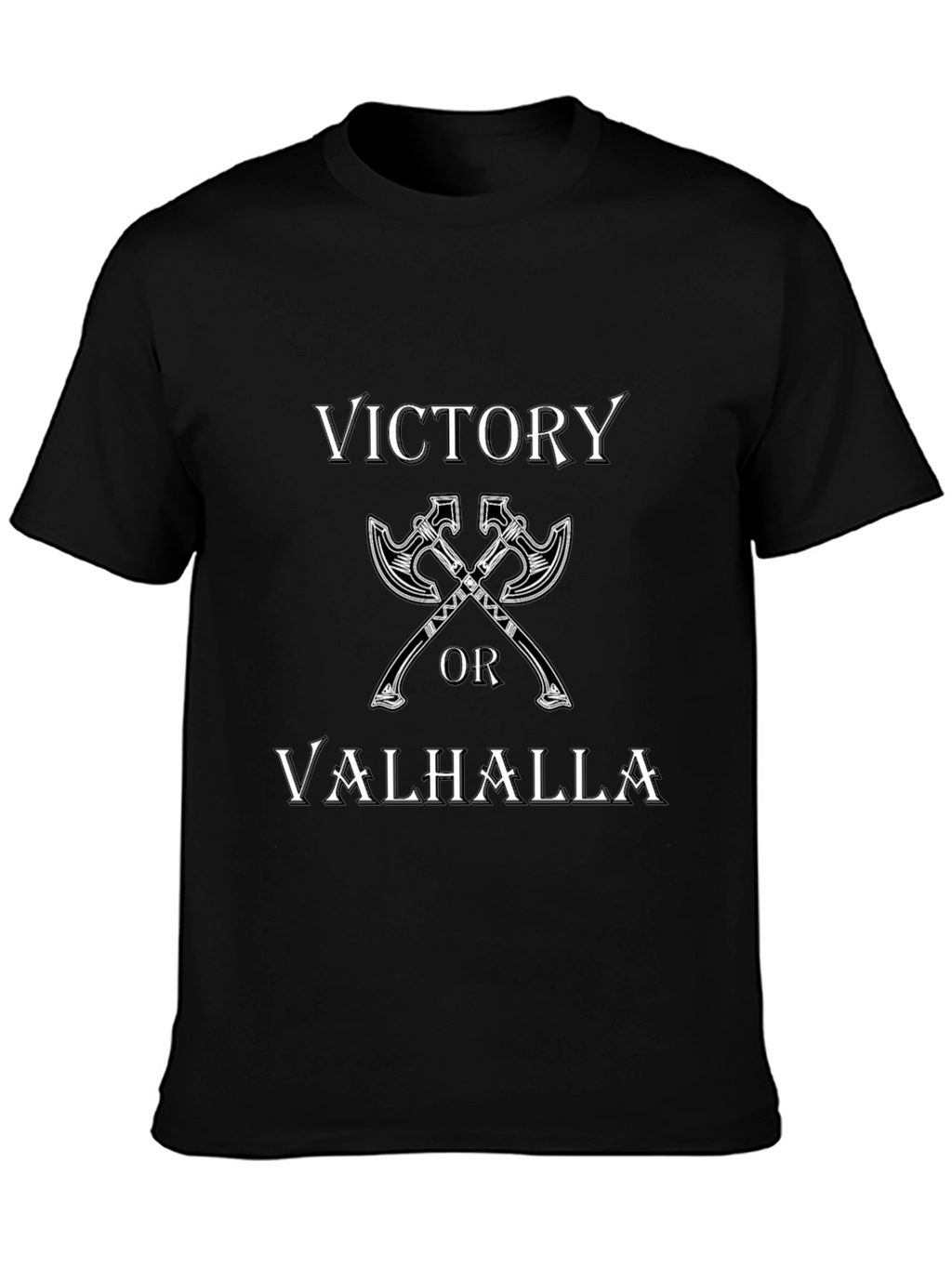 Victory or Valhalla Viking T-Shirt - Black
