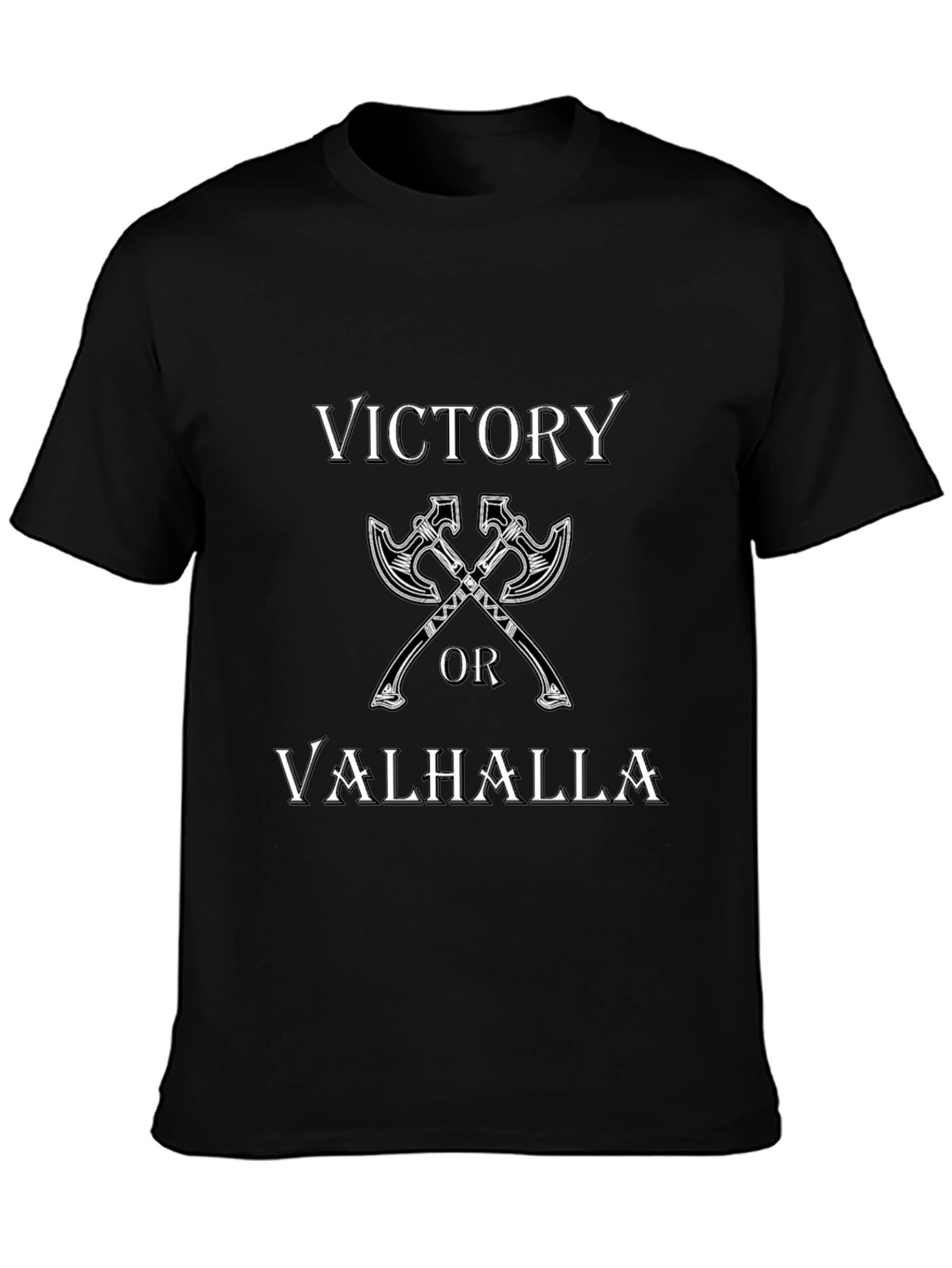 Victory or Valhalla Viking T-Shirt - Black