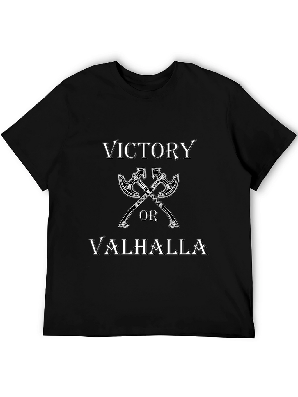 Victory or Valhalla Viking T-Shirt - Black