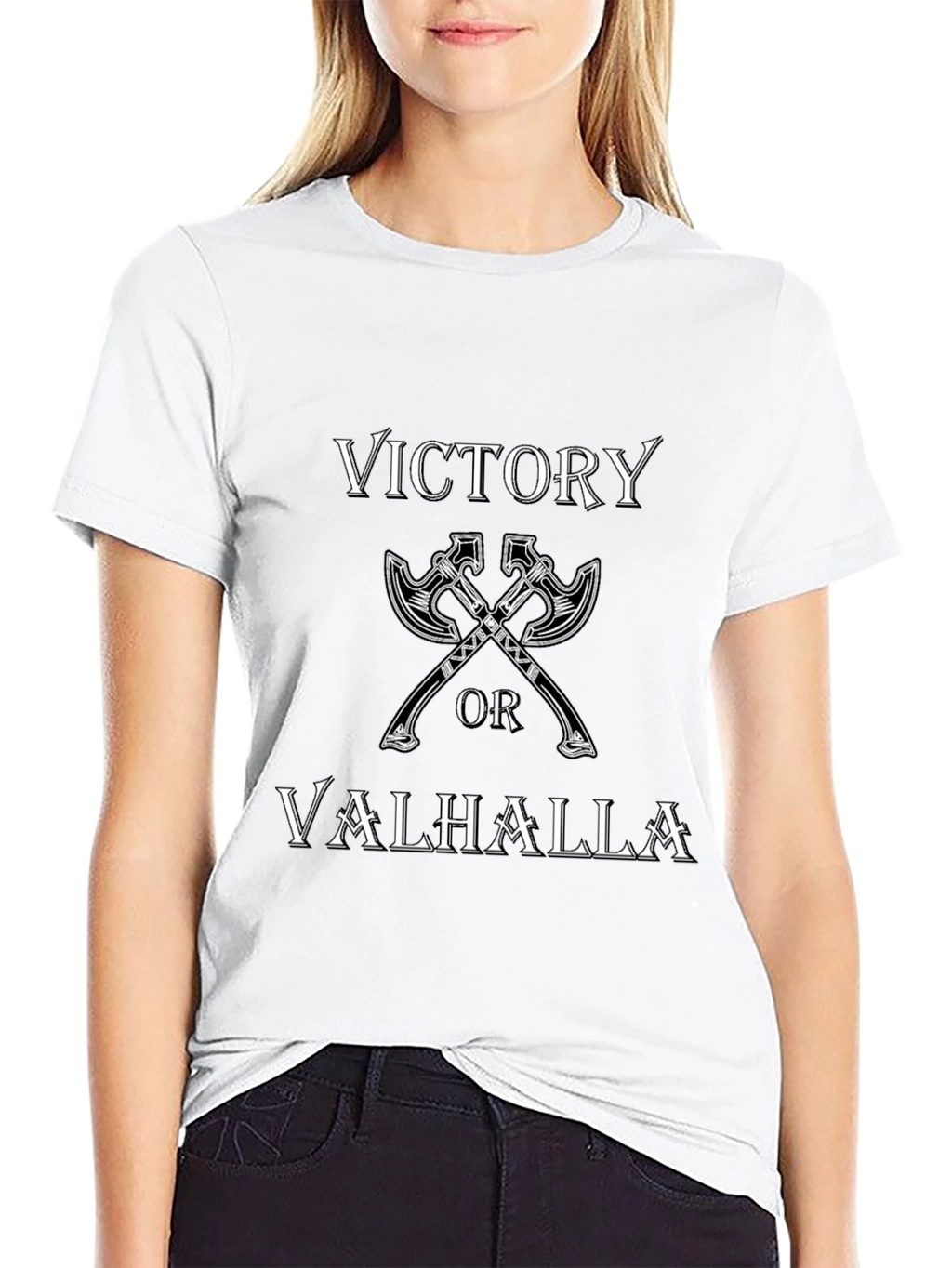 Victory or Valhalla Viking T-Shirt - Black