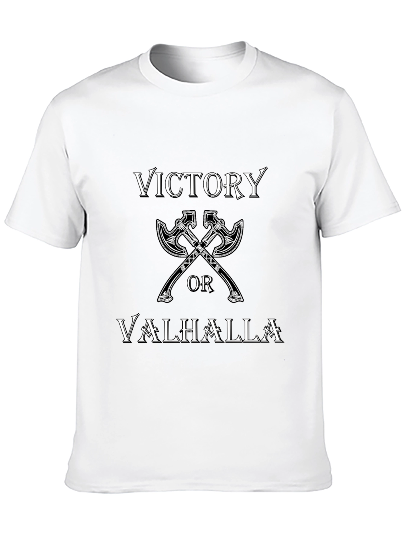Victory or Valhalla Viking T-Shirt - Black