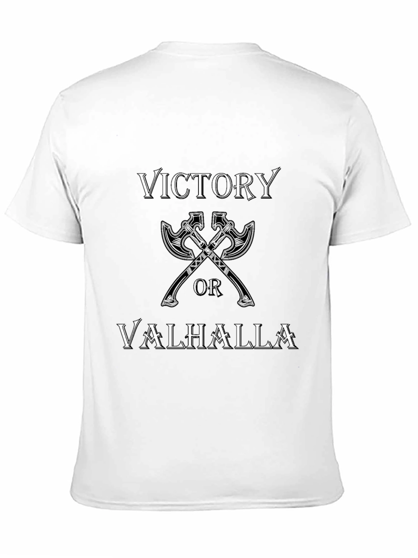 Victory or Valhalla Viking T-Shirt - Black