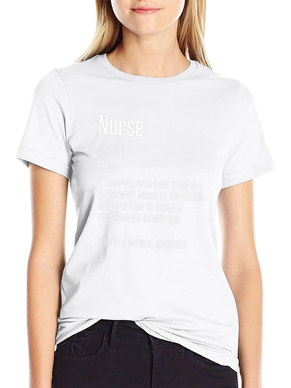 Funny Nurse Definition Black T-Shirt