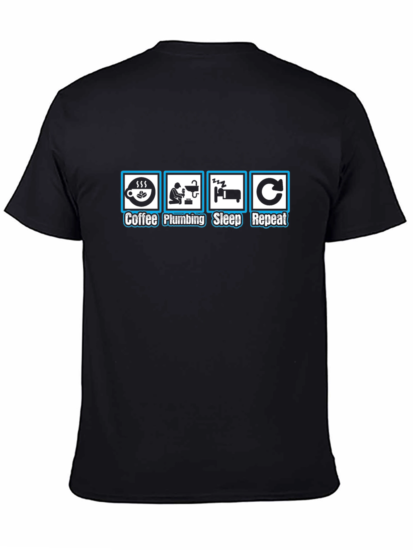 Coffee Plumbing Sleep Repeat T-Shirt - Plumber Gift